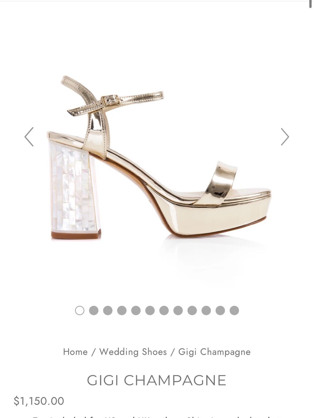 Freya Gold Metallic Platform Sandal with Mosaic Block Heel